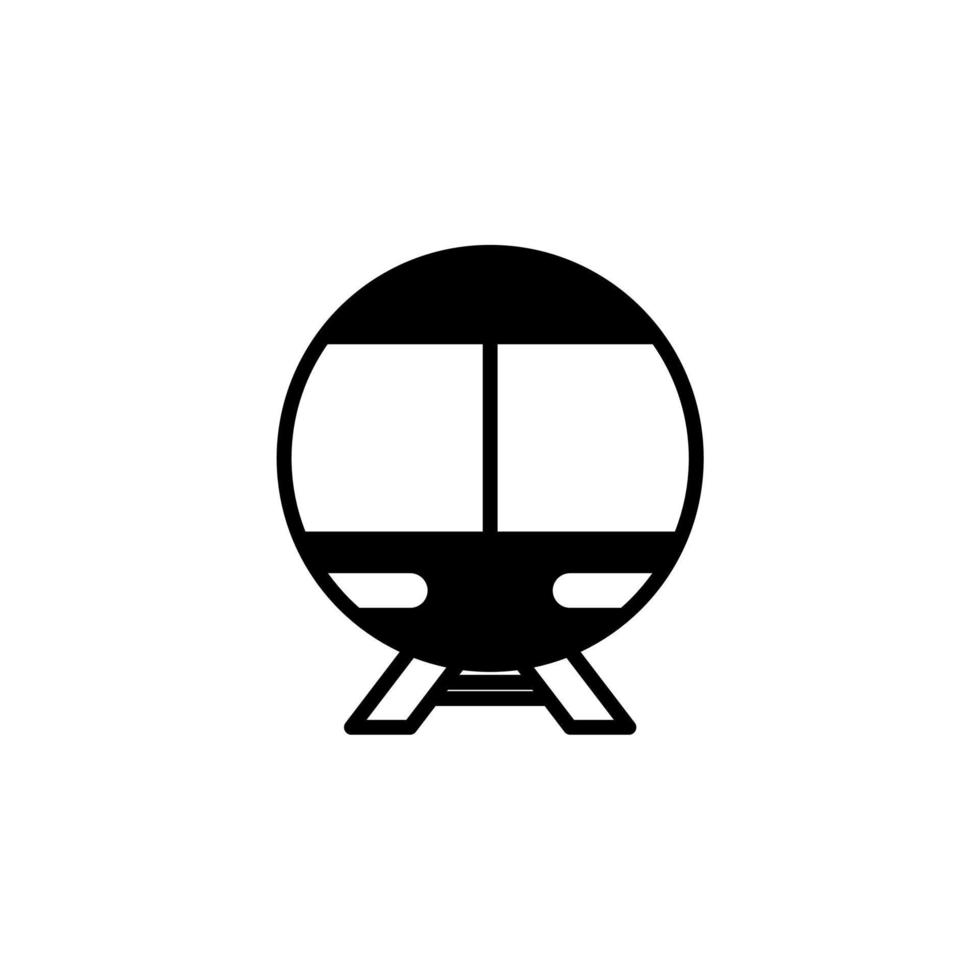 Train, Locomotive, Transport Solid Line Icon Vector Illustration Logo Template. Suitable For Many Purposes.
