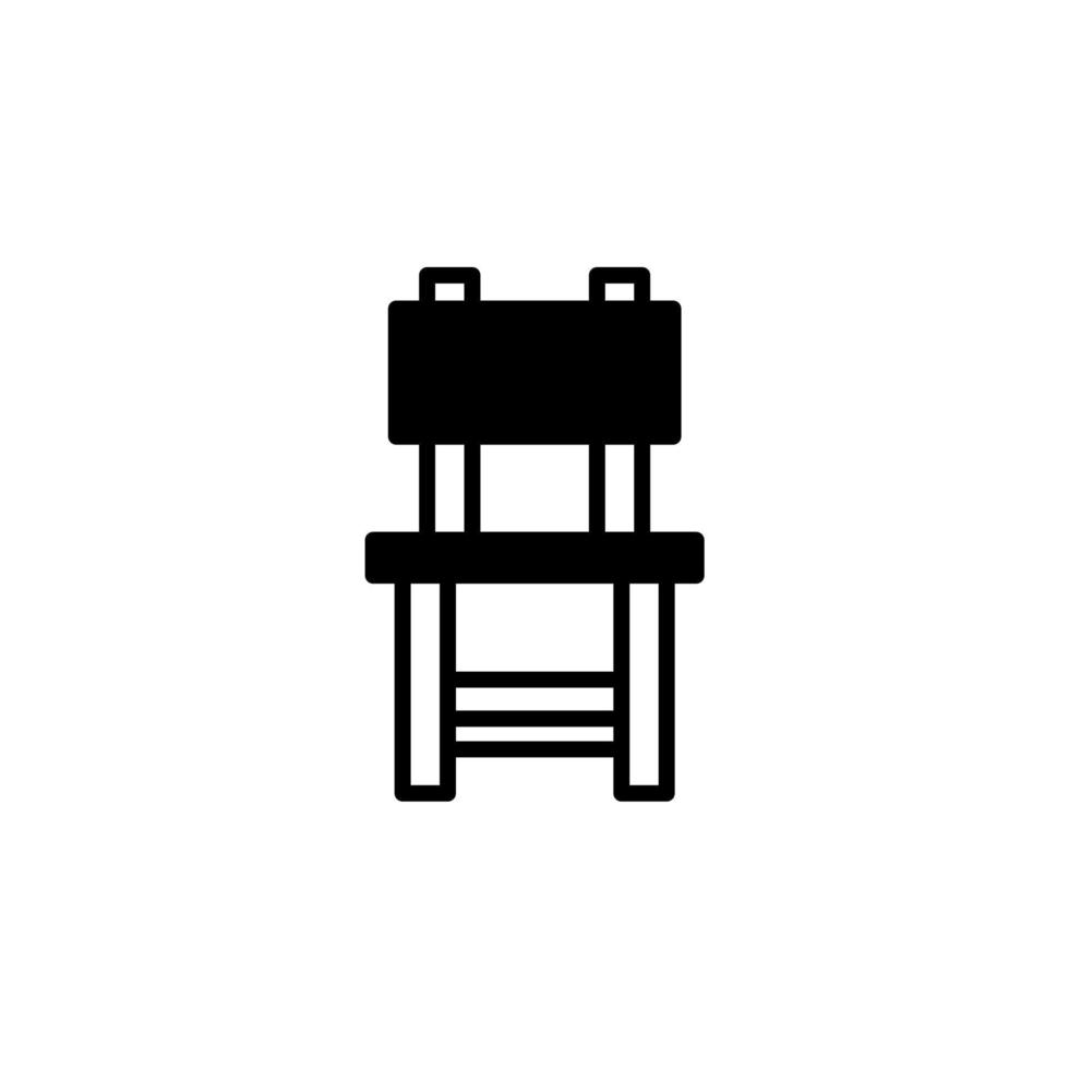 Chair, Seat Solid Line Icon Vector Illustration Logo Template. Suitable For Many Purposes.