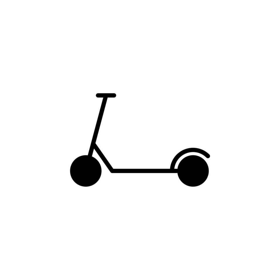 Scooter, Kick Scooter Solid Line Icon Vector Illustration Logo Template. Suitable For Many Purposes.