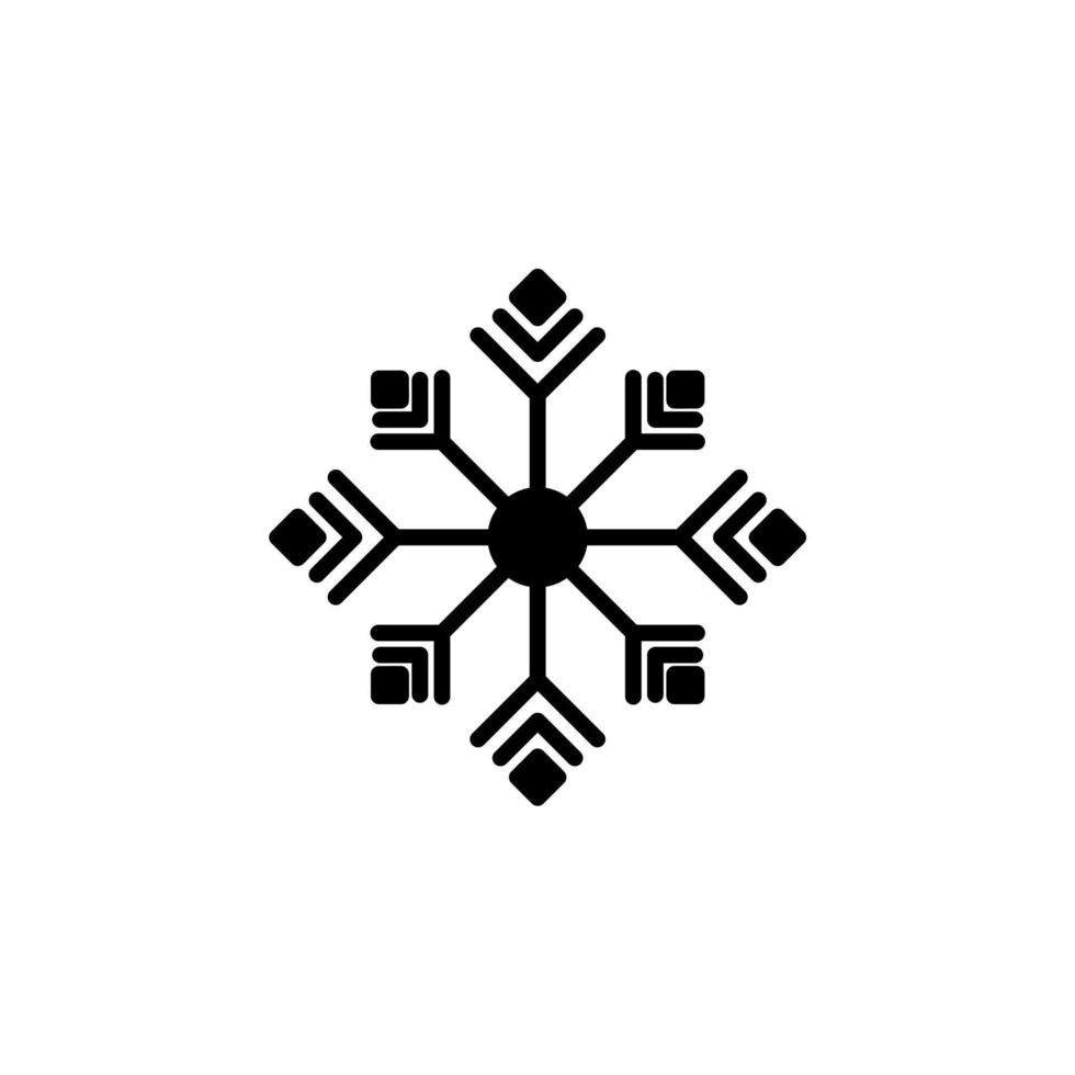 Winter, Snowfall, Snow, Snowflake Solid Line Icon Vector Illustration Logo Template. Suitable For Many Purposes.