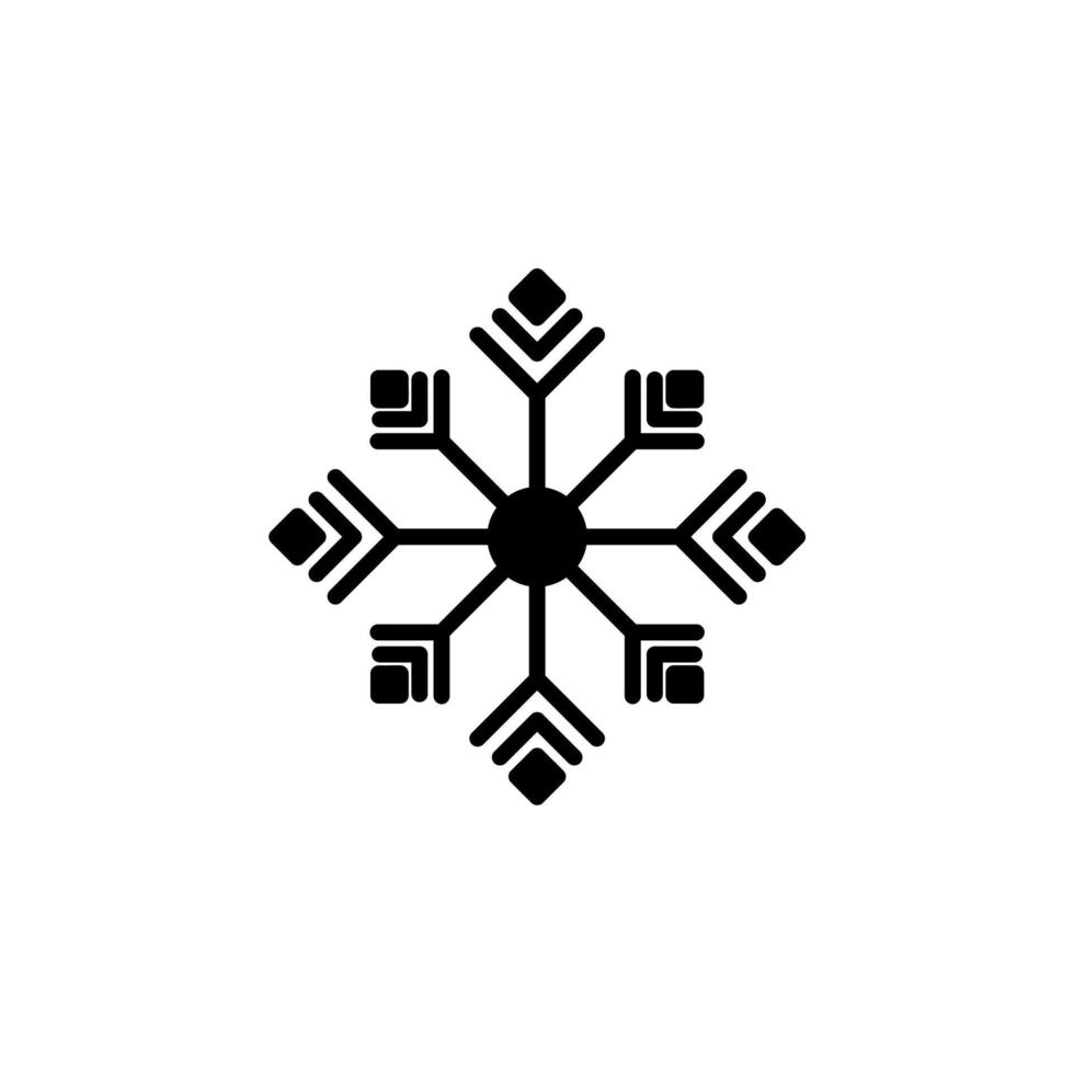 invierno, nevadas, nieve, copo de nieve línea sólida icono vector ilustración logotipo plantilla. adecuado para muchos propósitos.