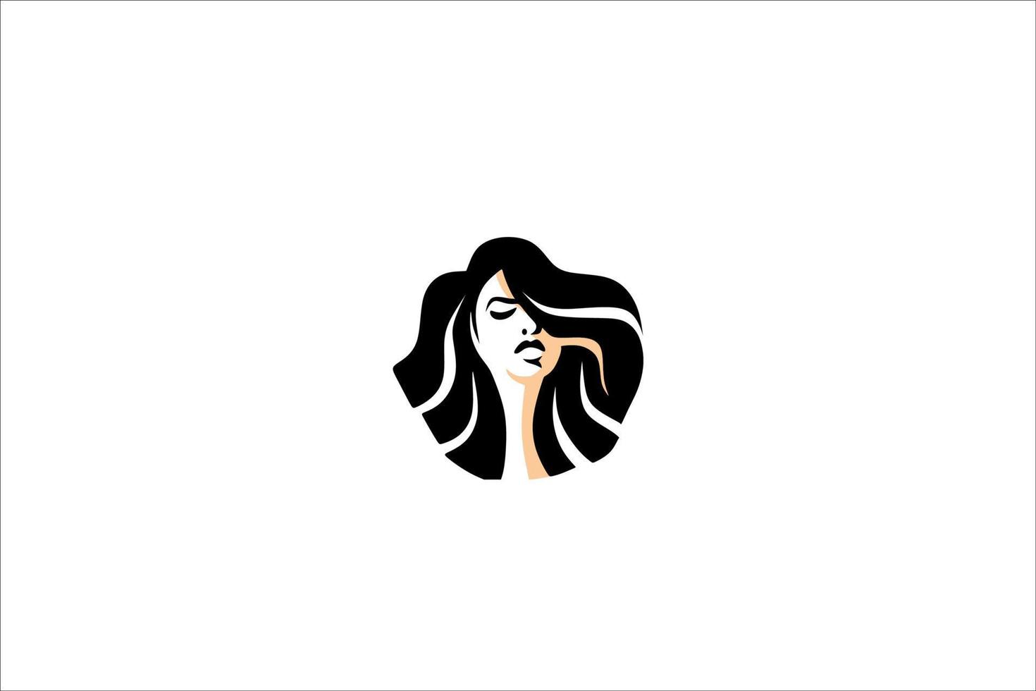 salon lady logo vector