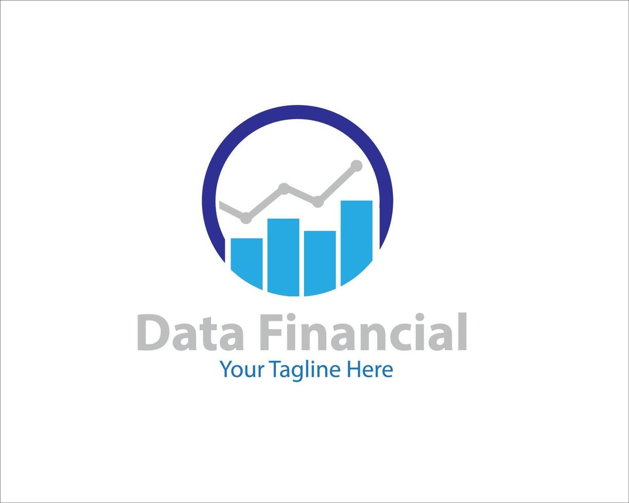 data financial logo designs and business rate vector