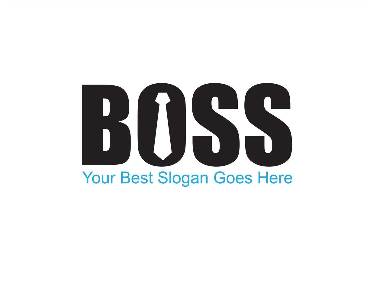 tie boss logo designs for business and service vector