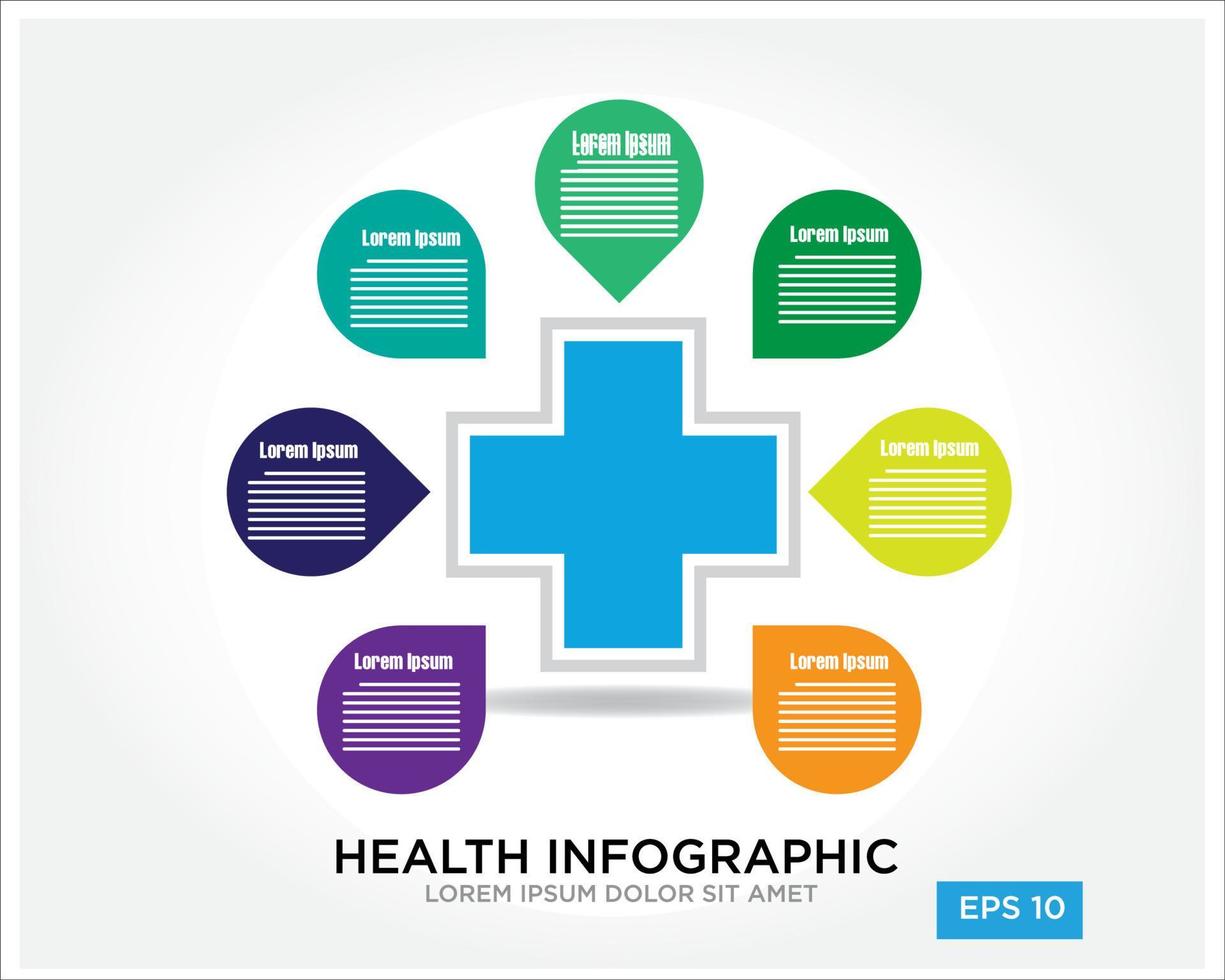 health info graphic simple modern flat vector