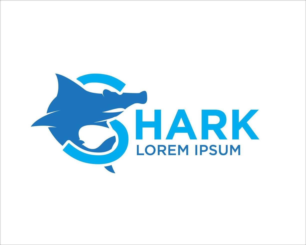 shark logo designs vector simple modern icon and symbol