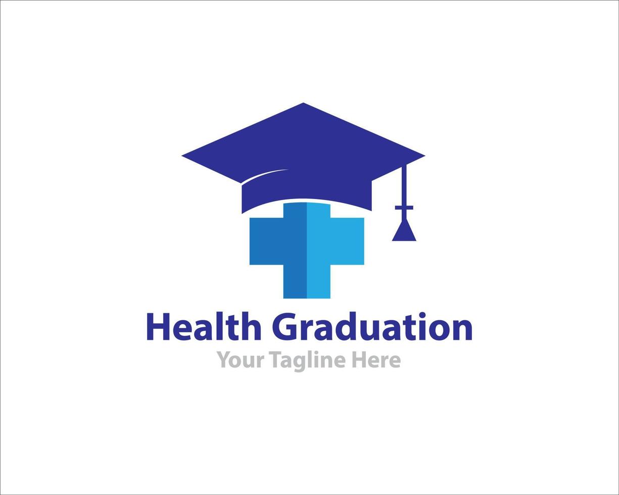 cross health graduation logo designs vector