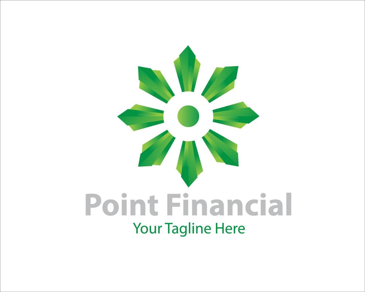 point financial logo designs vector