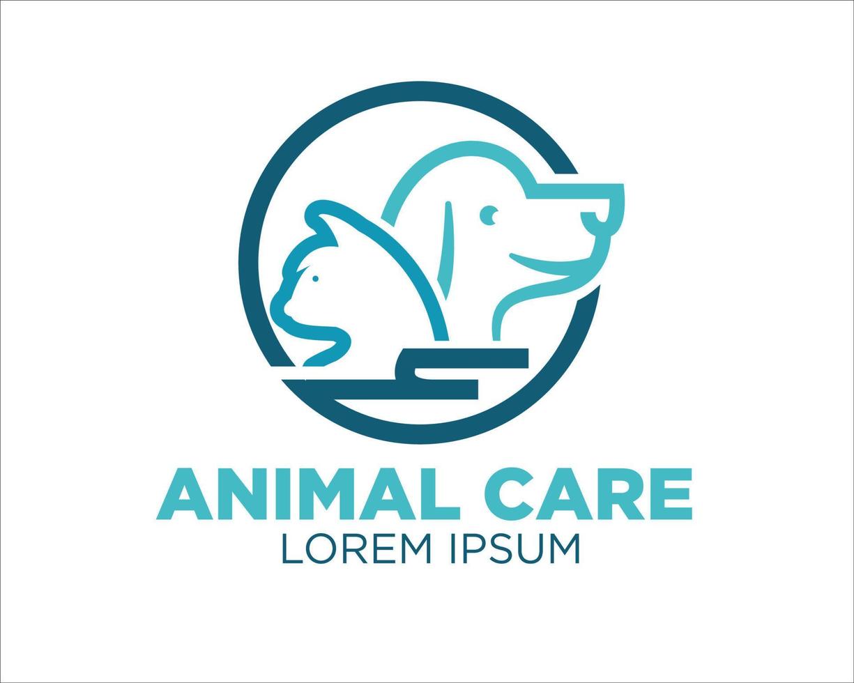 logotipo de seguro animal diseña icono y símbolo vector minimalista