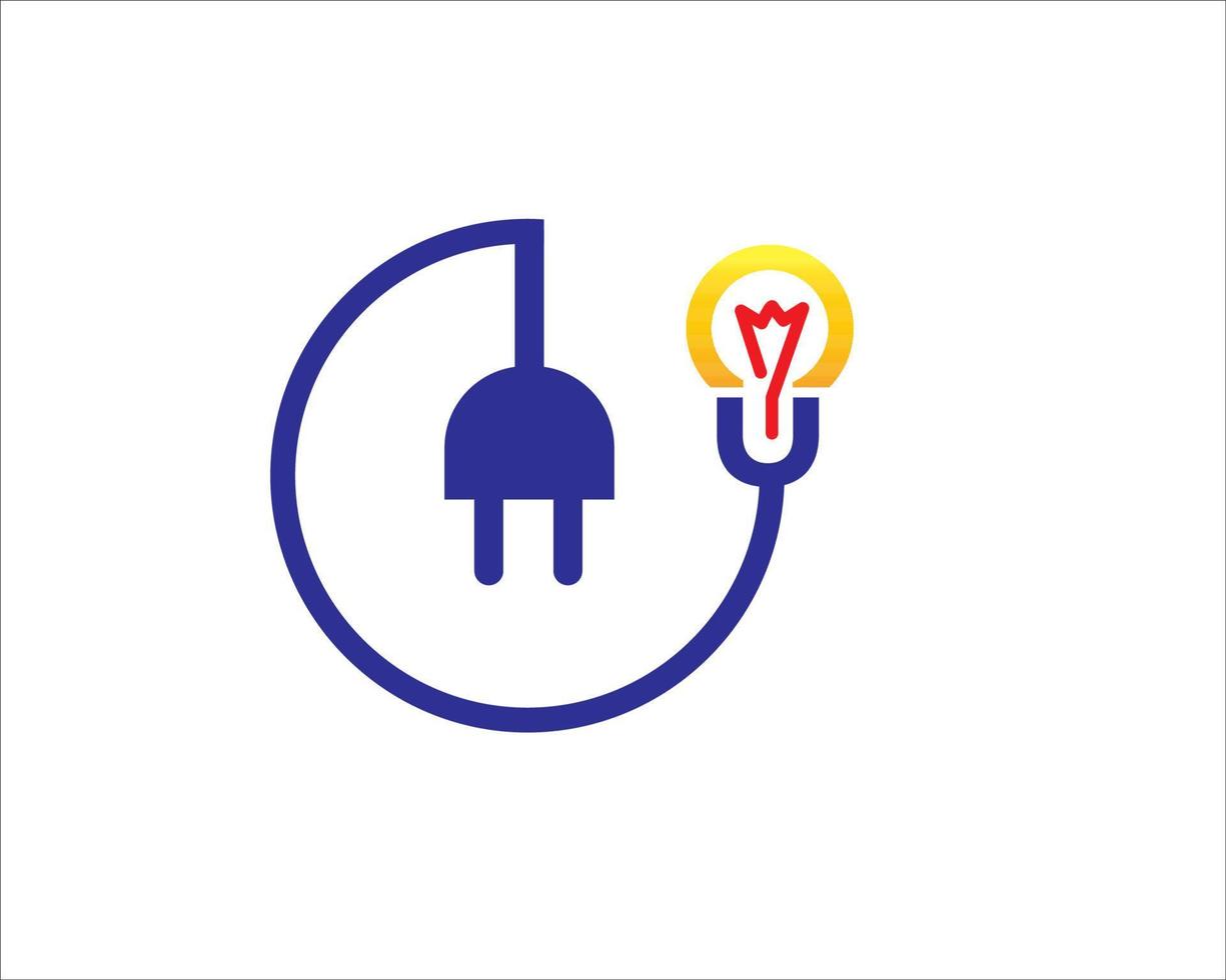 electric lamp logo designs vector simple modern icon and symbol