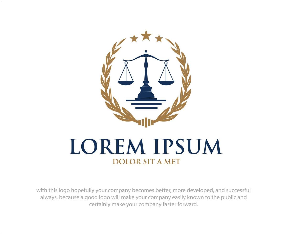 law academy logo designs vector