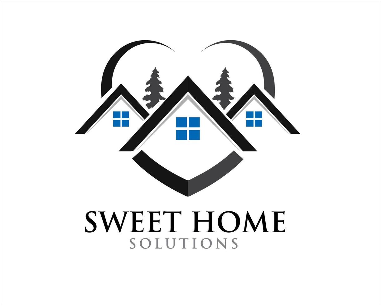 sweet home and real estate logo designs simple modern vector