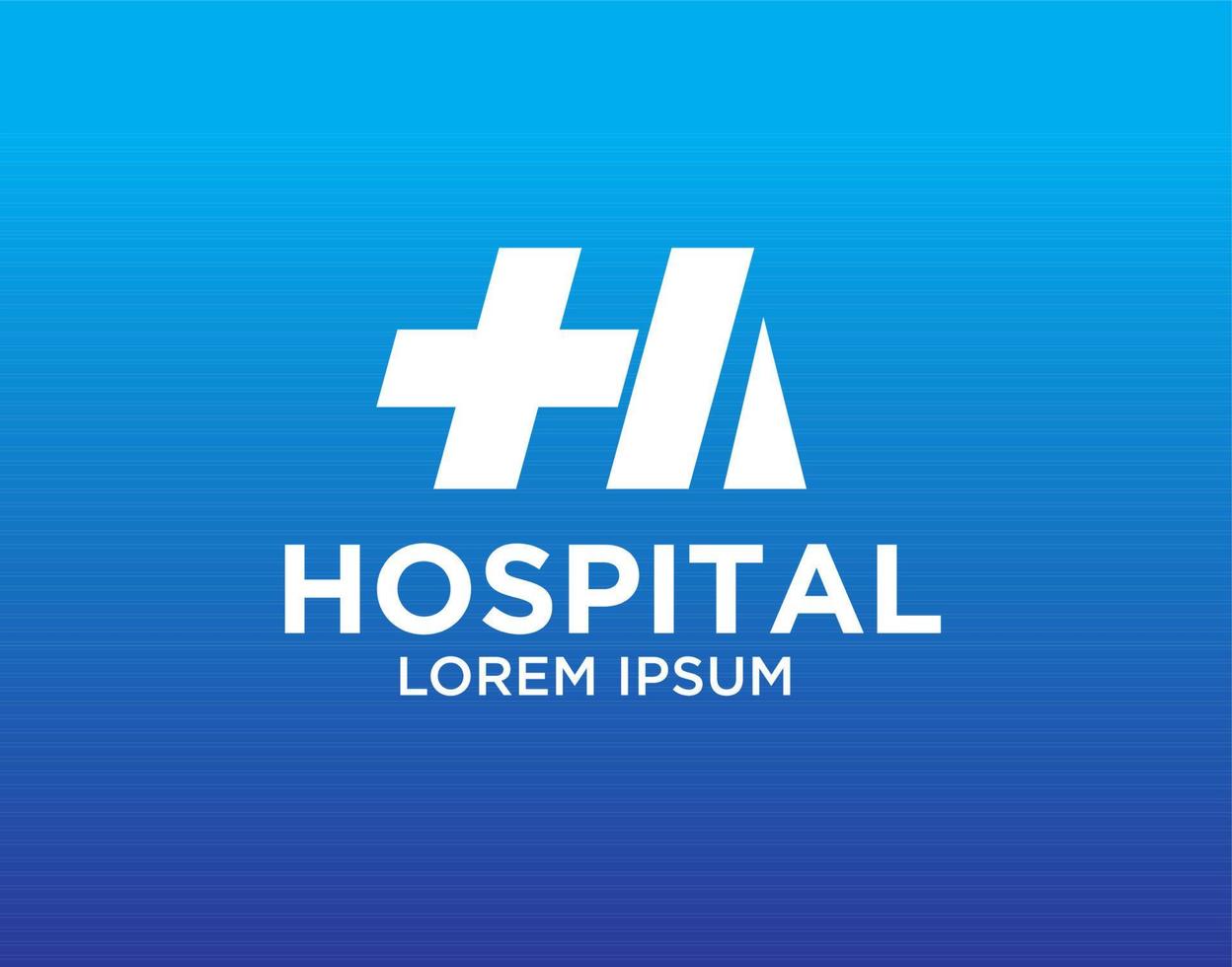 diseño de logotipo de hospital vector icono y símbolo moderno simple