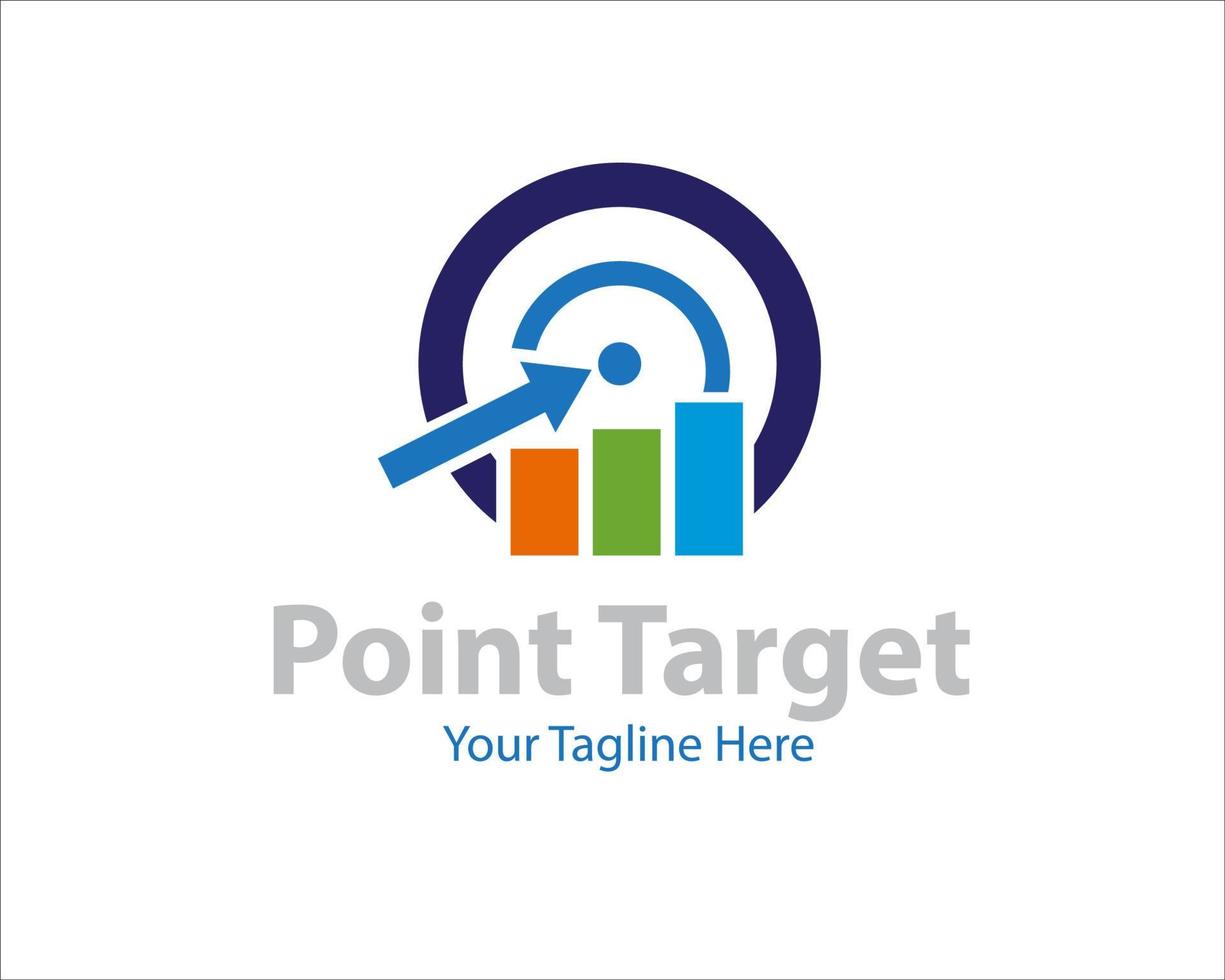 point target financial logo designs vector