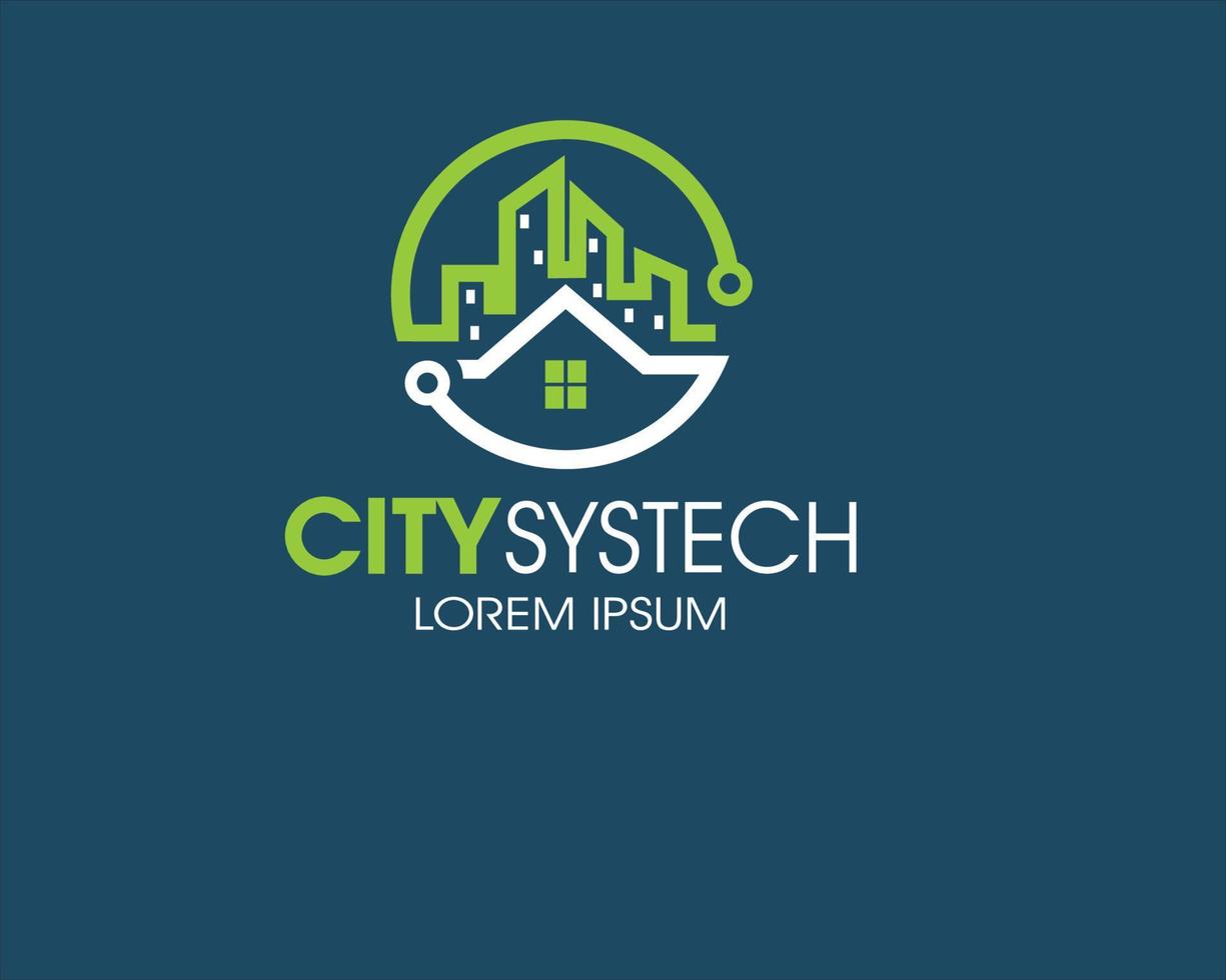 city tech logo designs vector modern simple minimalist to icon and symbol