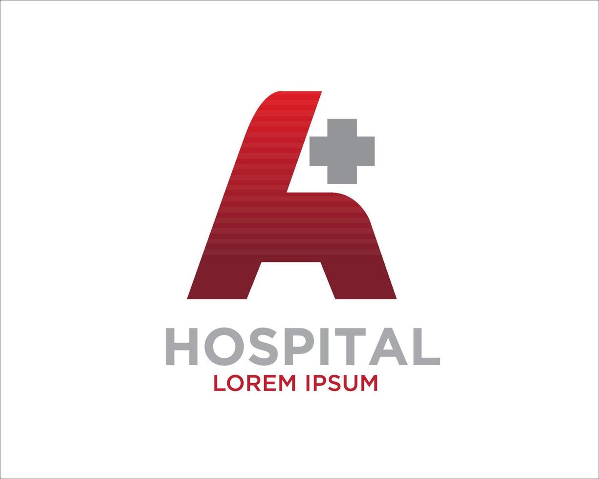 diseños de logotipo de hospital ha vector icono y símbolo moderno simple