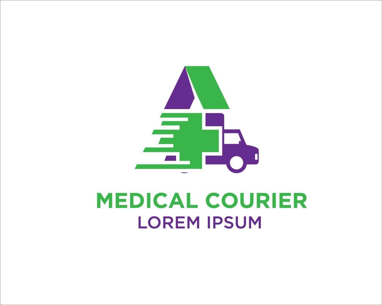 medical courier logo designs vector simple modern icon and symbol