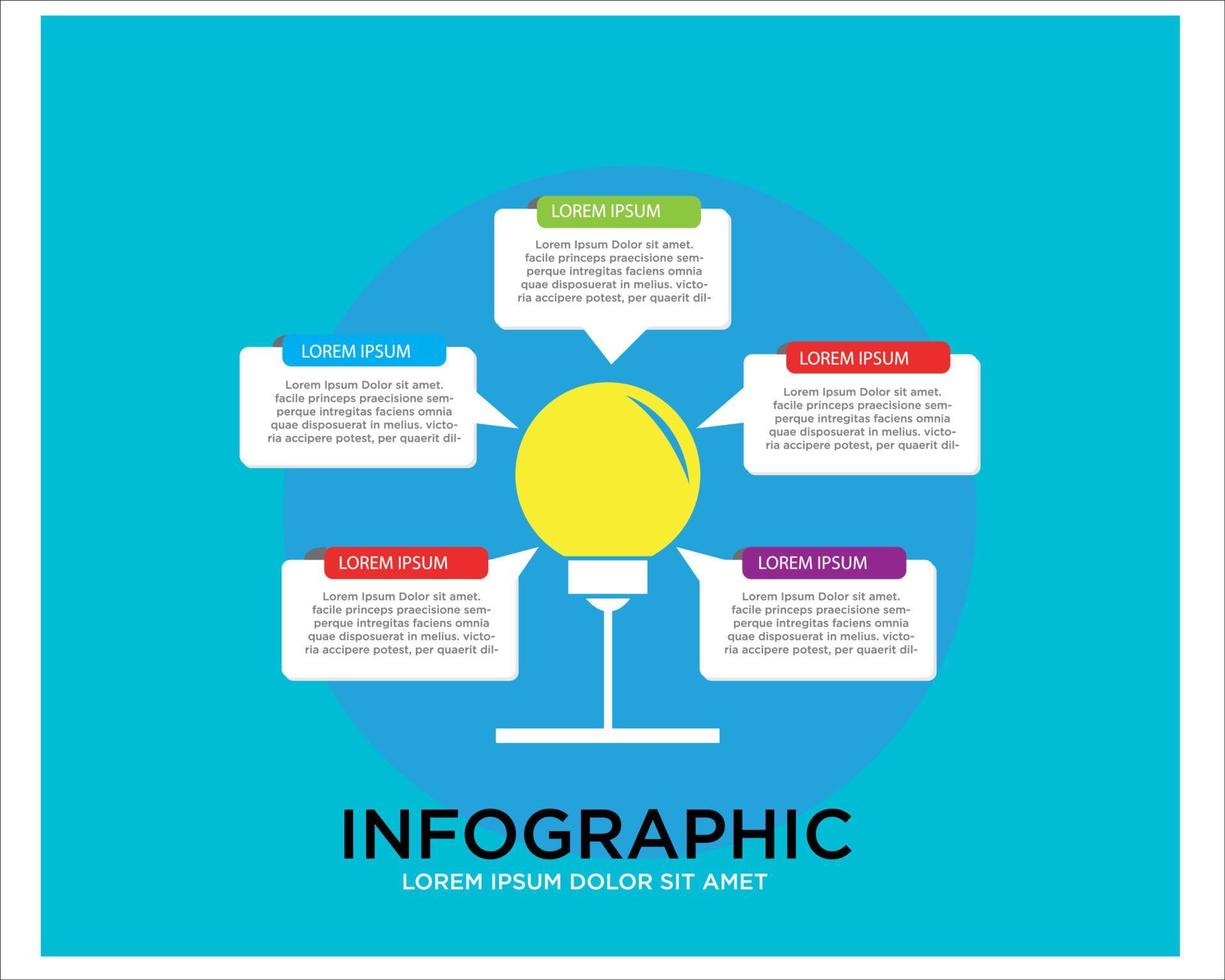 creative info graphic simple modern flat vector