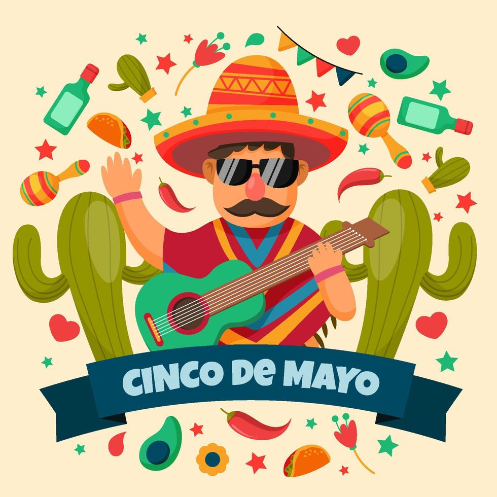 concepto cinco de mayo vector