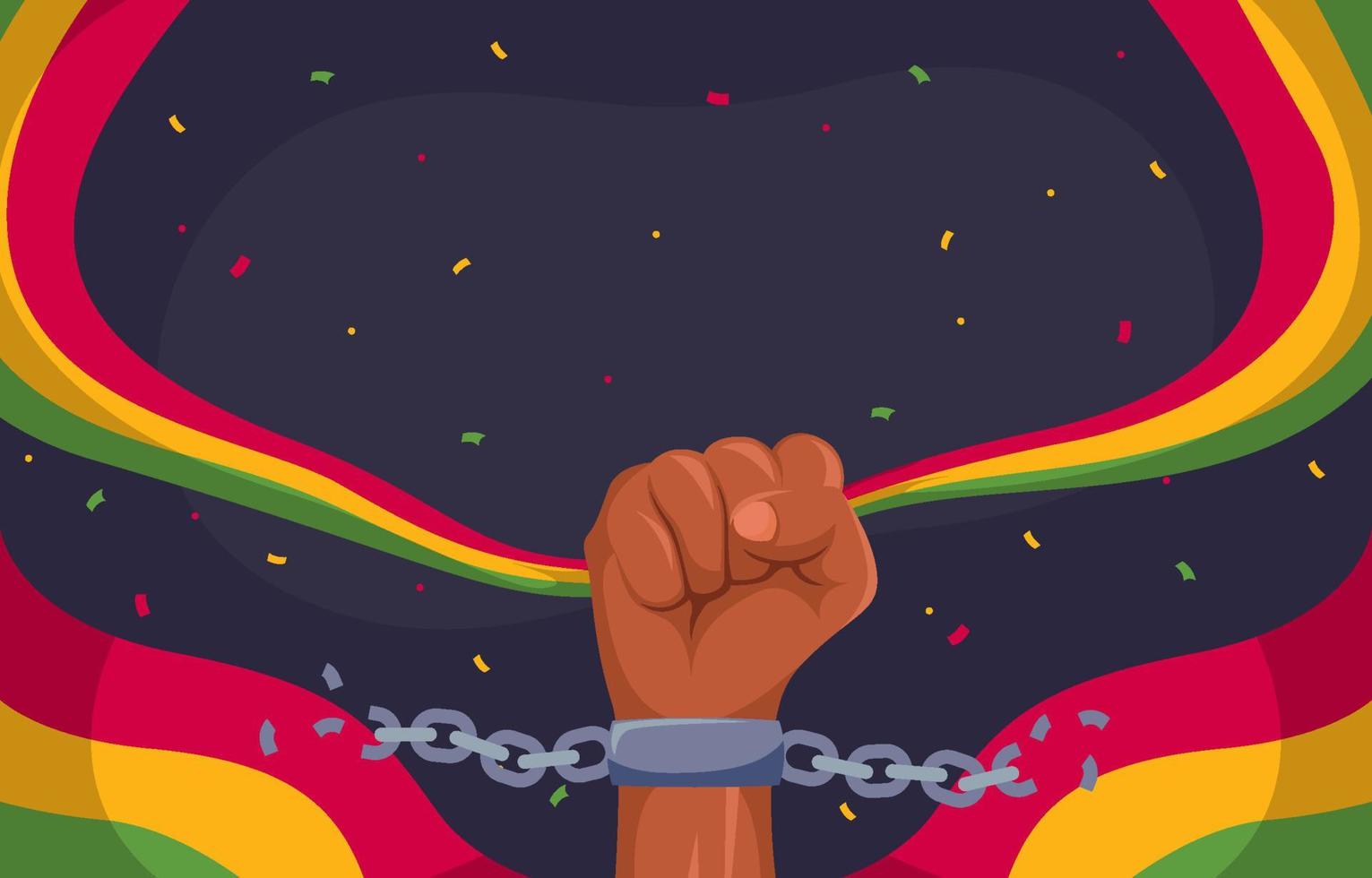 Juneteenth Freedom Day Background vector