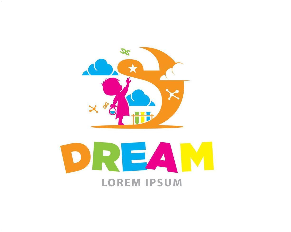 Dream logo design vector simple moderno minimalista a icono y símbolo