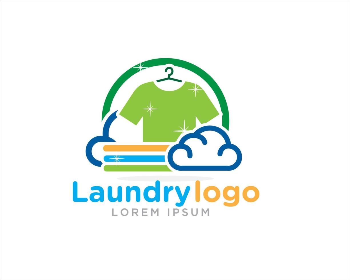 diseños de logotipo de lavandería rápida vector minimalista moderno simple a icono y símbolo