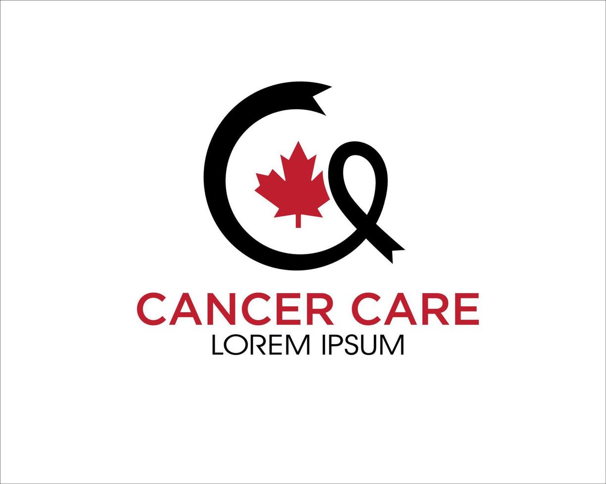 cancer care logo designs vector modern simple minimalist to icon and symbol