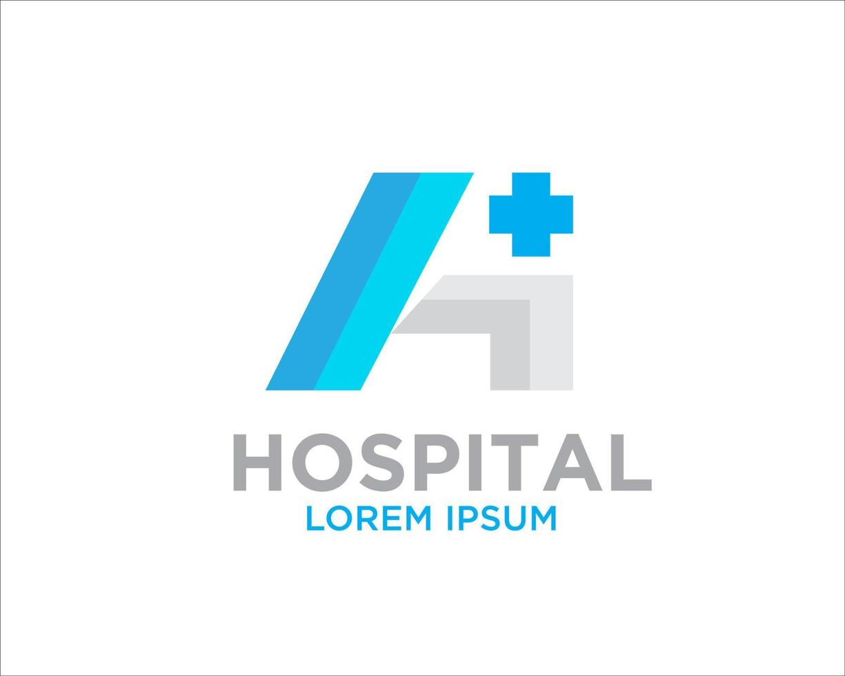 diseños de logotipo de hospital ha vector icono y símbolo moderno simple