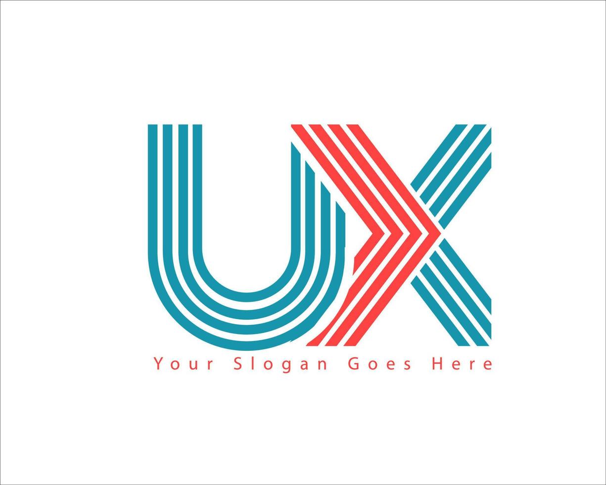 u x writer logo designs for business and education logo vector