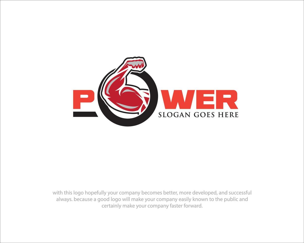 strong power logo designs simple modern flat vector