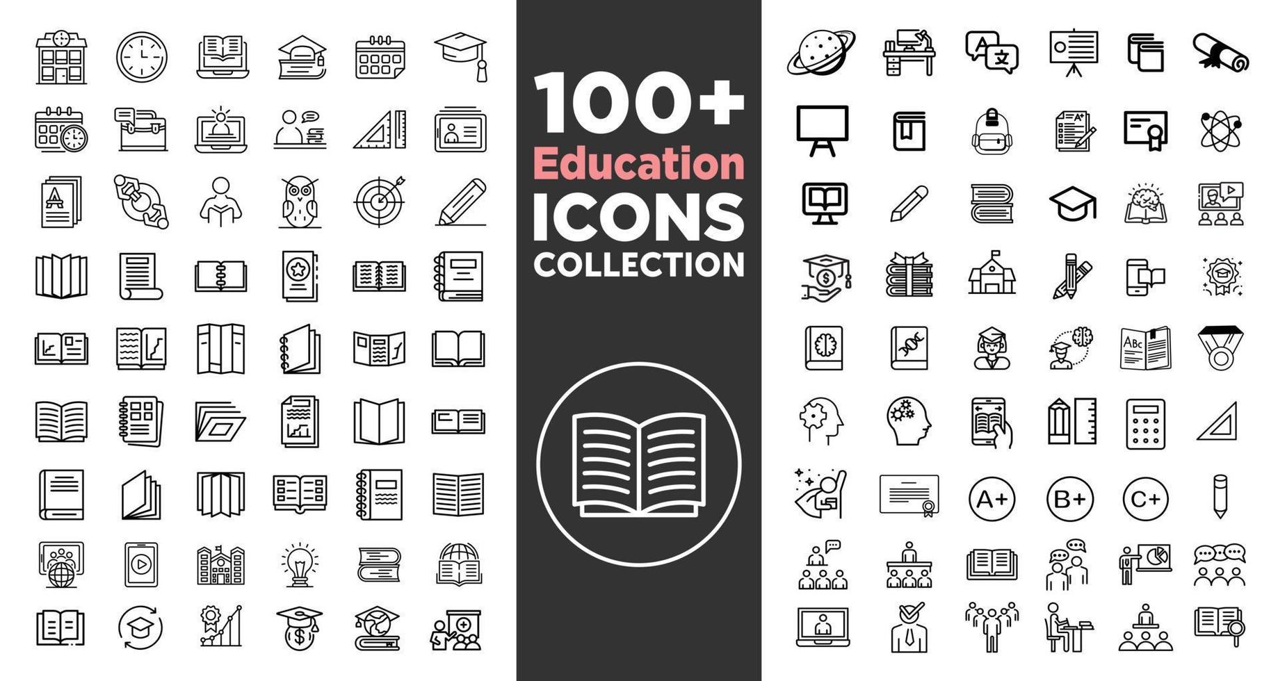 colección de iconos educación vector