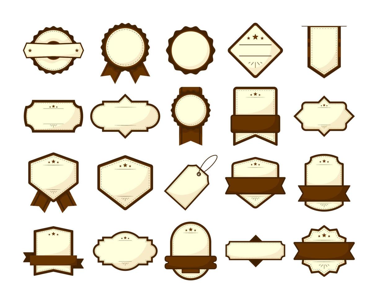 Retro badges or labels collection set, suitable for promotion product. vector