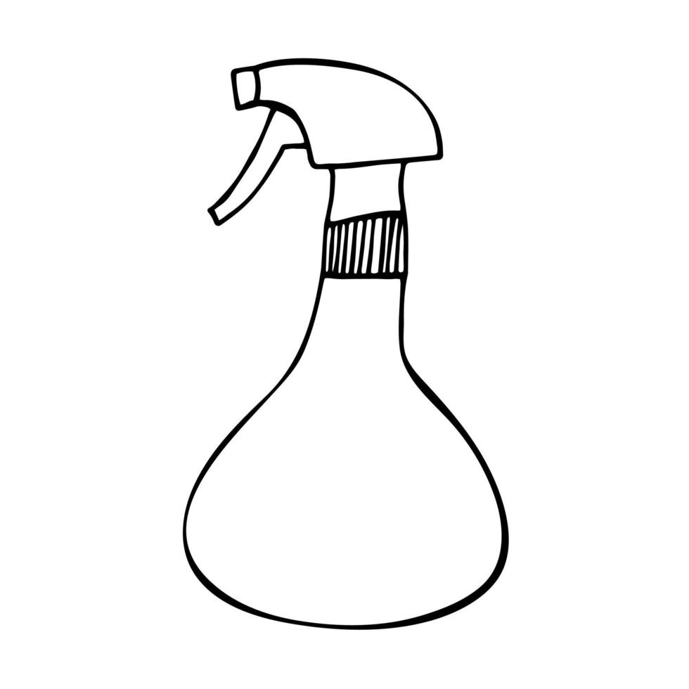 Hand drawn single doodle spray icon. vector