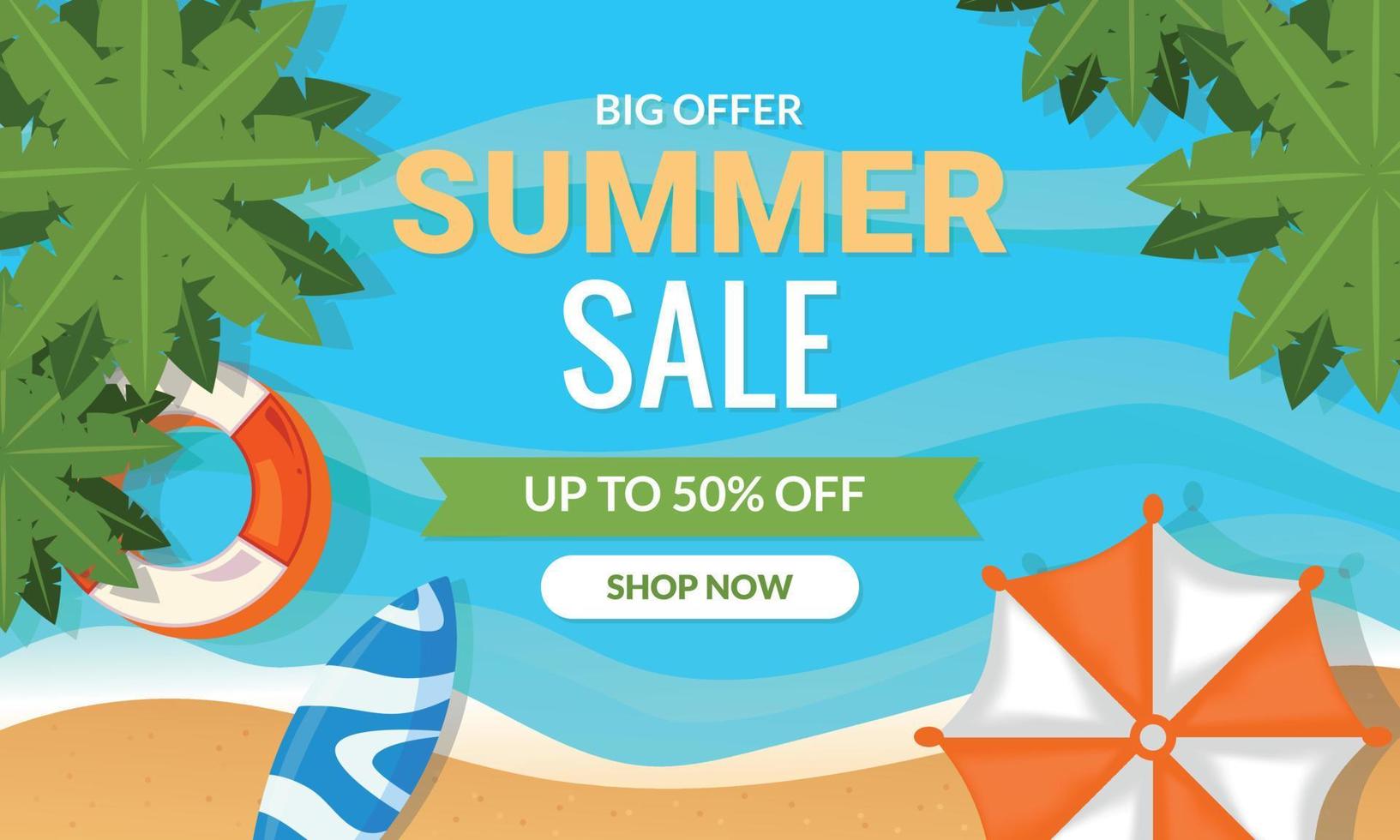 Free Vector  Its summer time text banner template