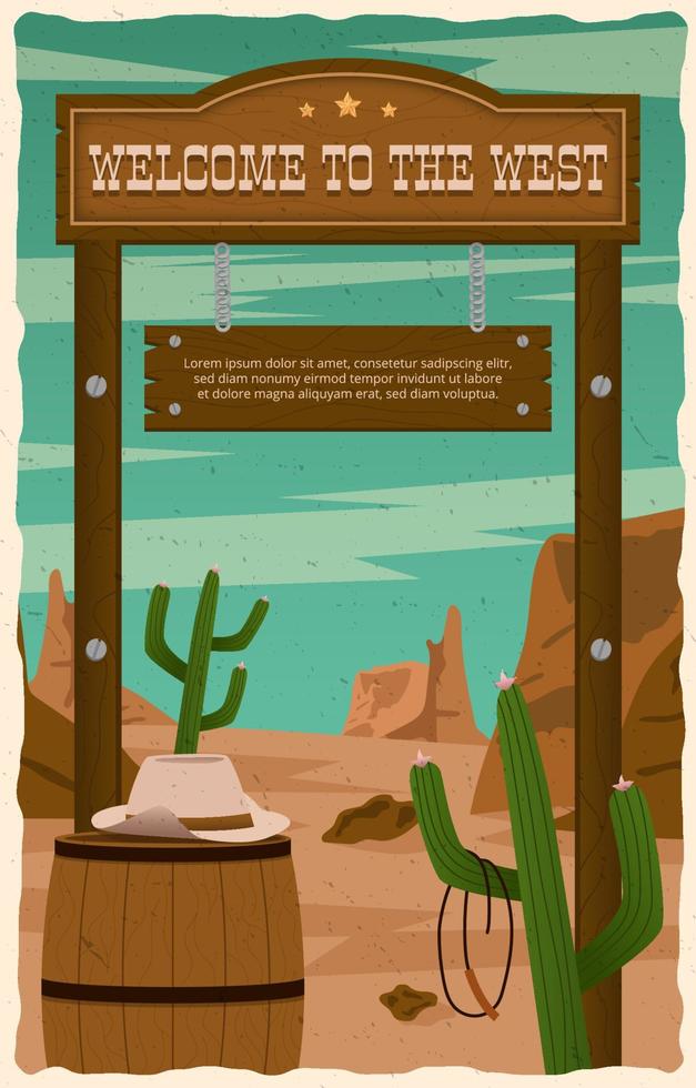 Welcome to The West Poster vector
