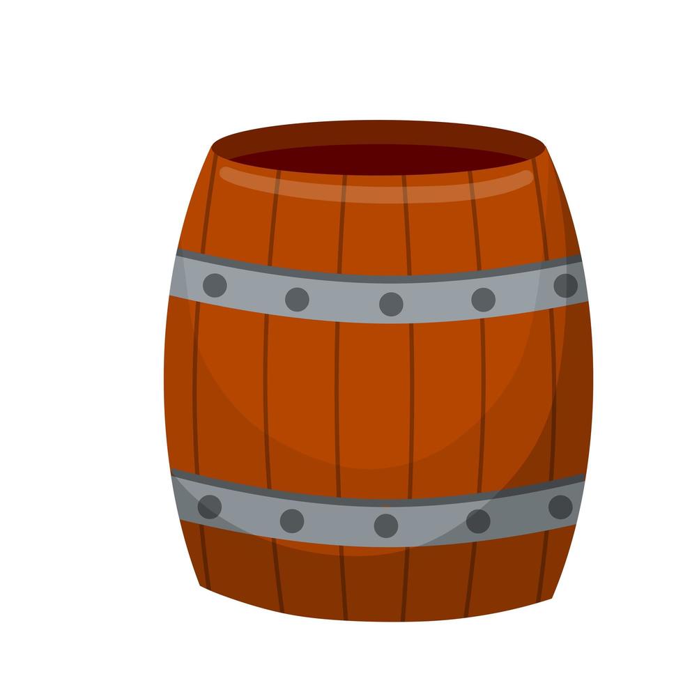 Barrel. Element of village and middle ages. Brewing and winemaking. vector