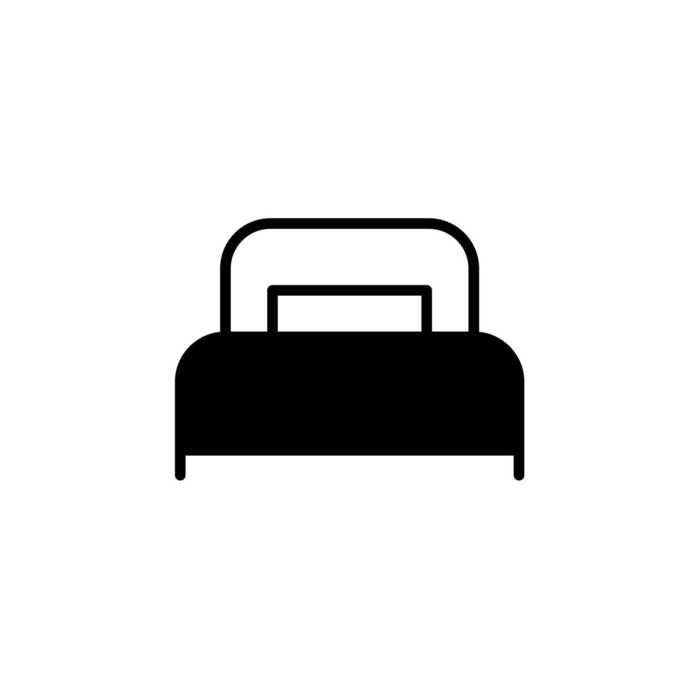 Bed, Bedroom Solid Line Icon Vector Illustration Logo Template. Suitable For Many Purposes.