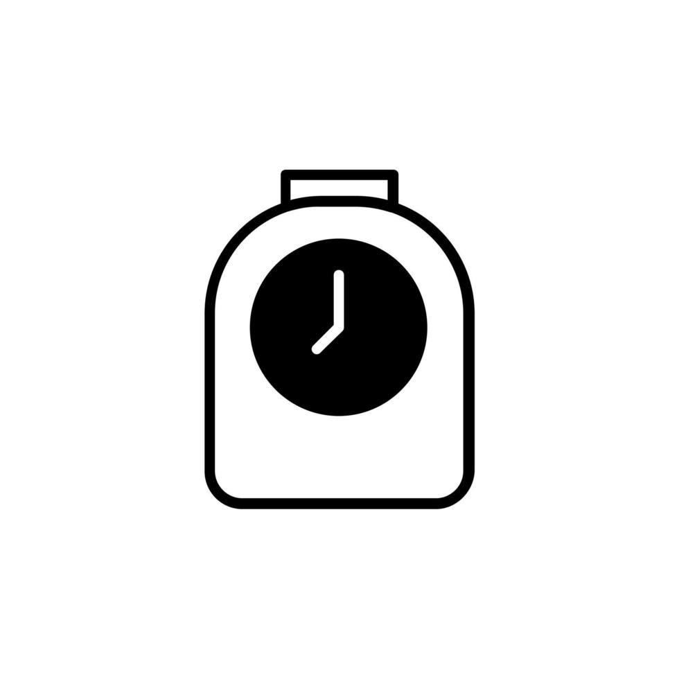 Alarm, Timer Solid Line Icon Vector Illustration Logo Template. Suitable For Many Purposes.