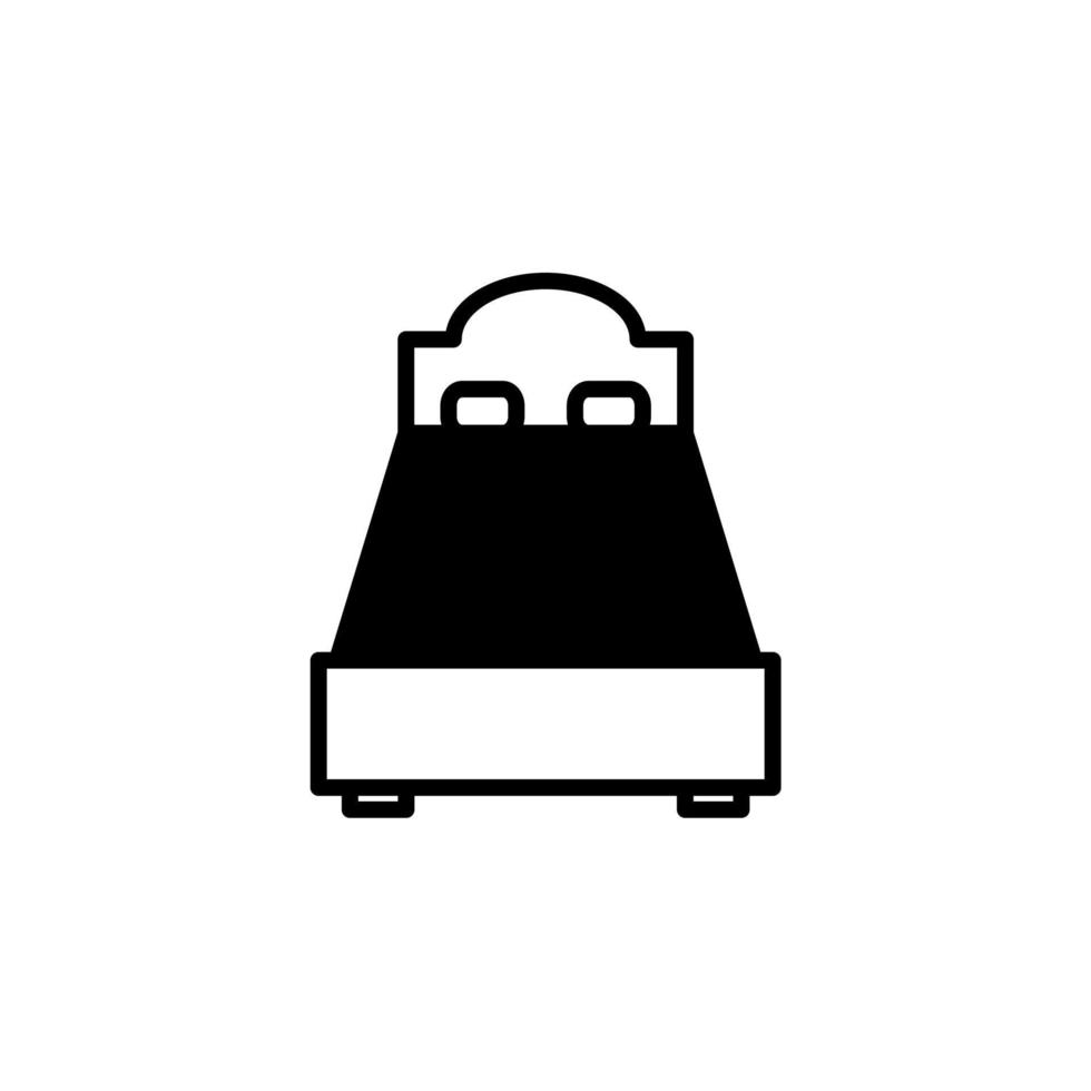 Bed, Bedroom Solid Line Icon Vector Illustration Logo Template. Suitable For Many Purposes.