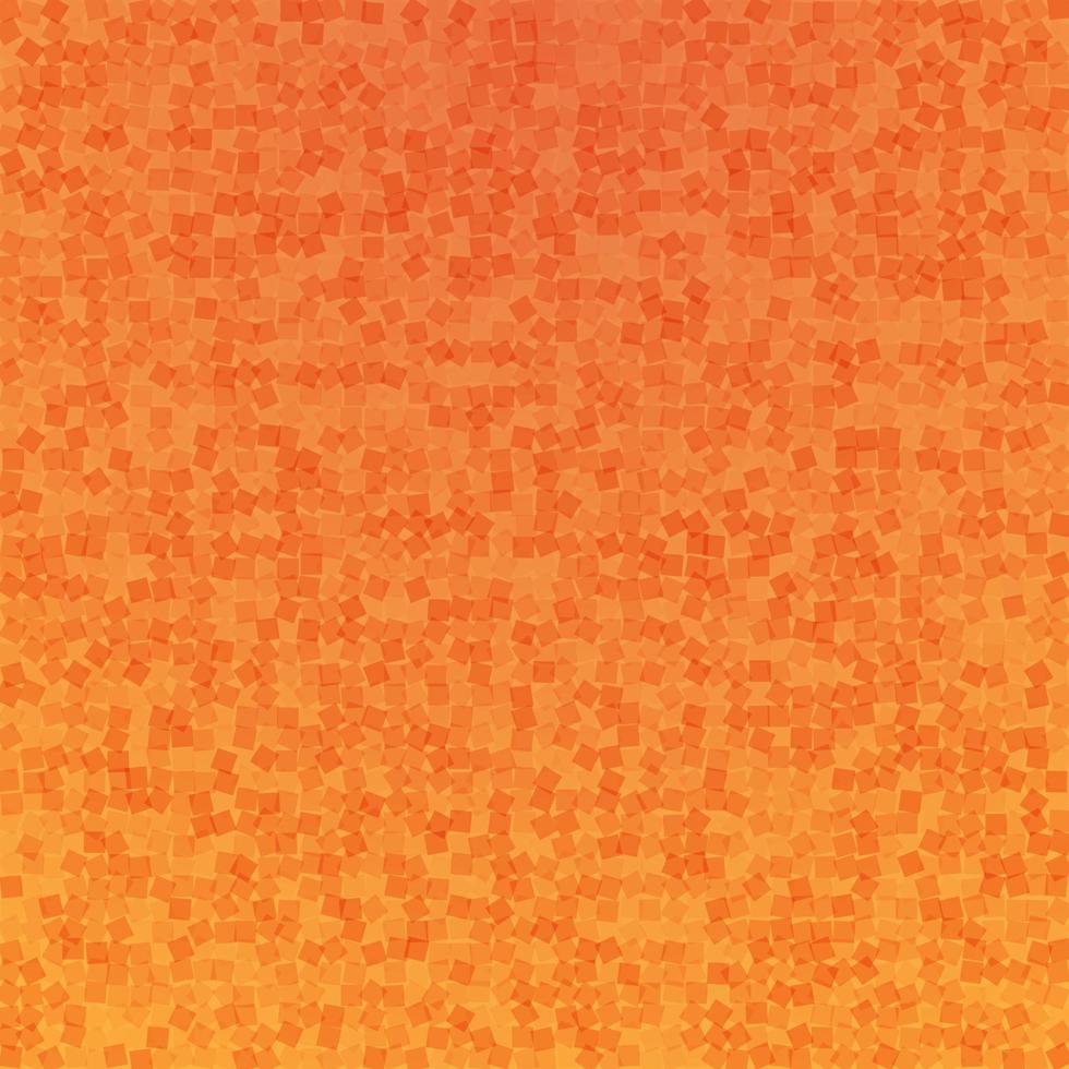 mosaico abstracto de píxeles brillantes de color naranja. concepto de tecnología. fondo de cuadrados manchados. plantilla de diseño ilustración vectorial vector