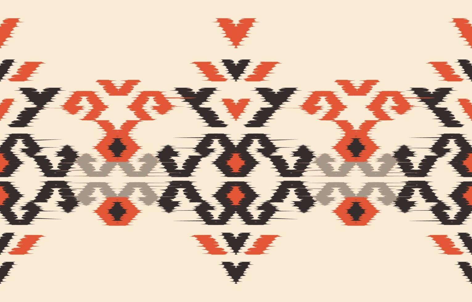 Ethnic abstract ikat art. Seamless pattern in tribal, folk embroidery, and Mexican style. Aztec geometric art ornament print.Design for carpet, wallpaper, clothing, wrapping, fabric, cover, textile vector