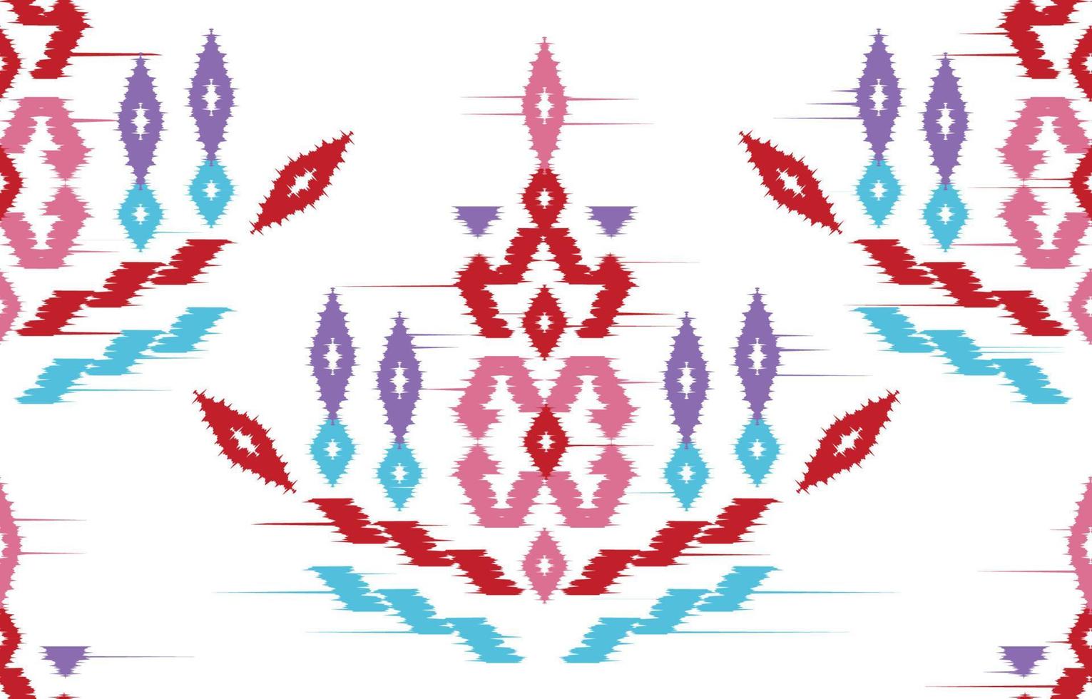 precioso motivo étnico ikat navajo. patrón de kasuri sin costuras en tribal, bordado popular, estilo mexicano, indio, marroquí. Estampado de ornamento de arte geométrico azteca. diseño texturizado para moqueta, tela. vector