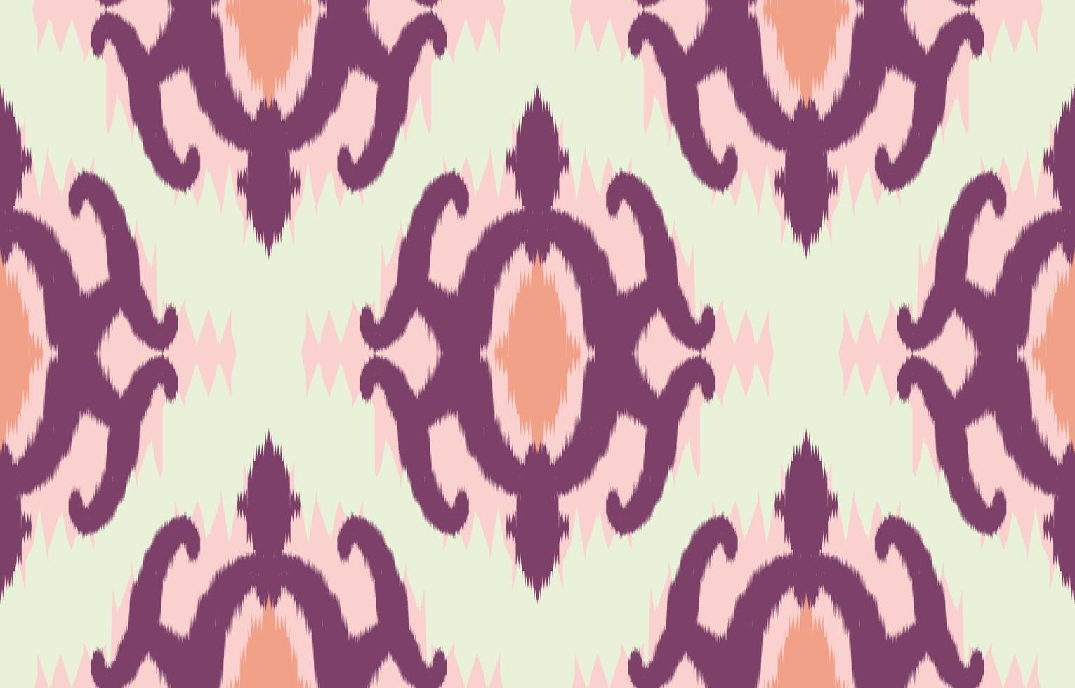 Beautiful Motif Ethnic Ikat Uzbek. Seamless purple Kasuri pattern in tribal, folk embroidery, Mexican, Indian style.Aztec geometric art ornament print. slubby textured design for carpet, fabric. vector