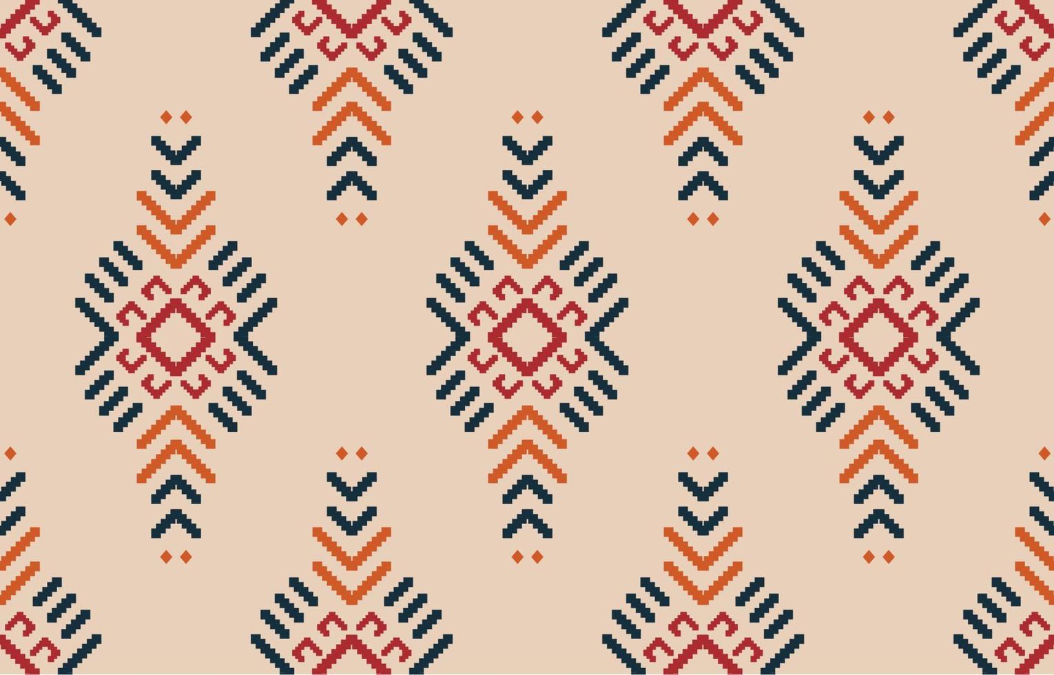 Motif ethnic handmade border beautiful art. Navajo seamless pattern in tribal, folk embroidery, Mexican, Peruvian, Indian, Asia, Moroccan, Turkey, and Uzbek style. Aztec geometric art ornament print. vector