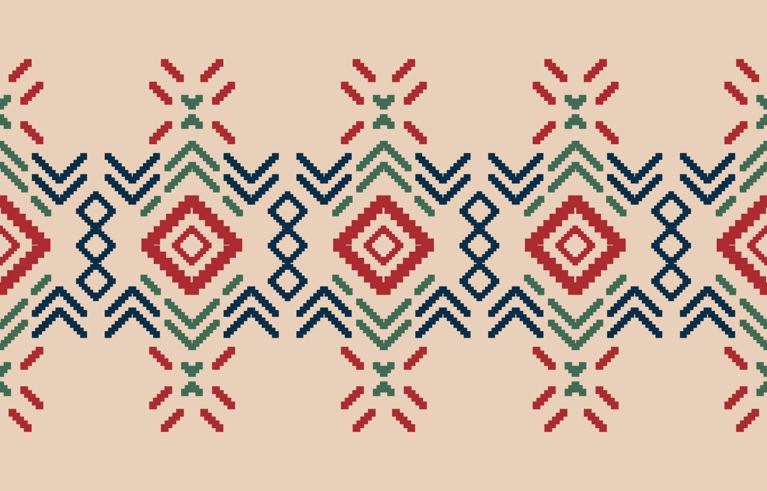 motivo étnico borde hecho a mano hermoso arte. patrón navajo sin costuras en estilo tribal, bordado popular, mexicano, peruano, indio, asiático, marroquí, pavo y uzbeko. impresión de ornamento de arte geométrico azteca. vector