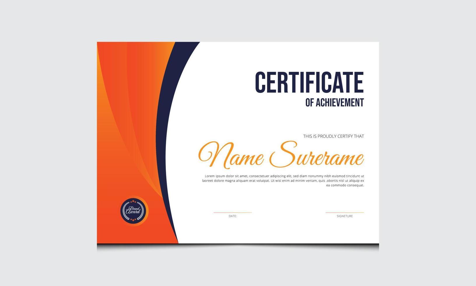 Creative Certificate template and element, A clean modern certificate