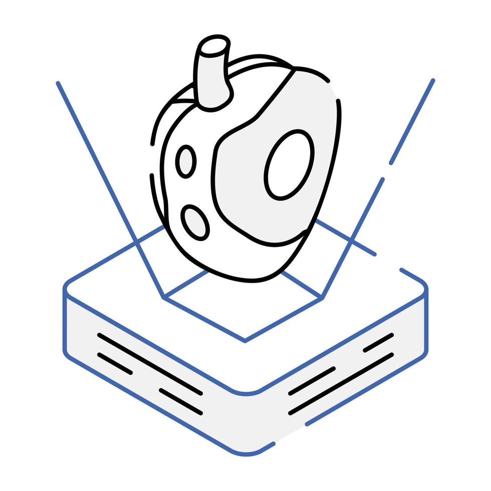 An icon of hologram isometric vector