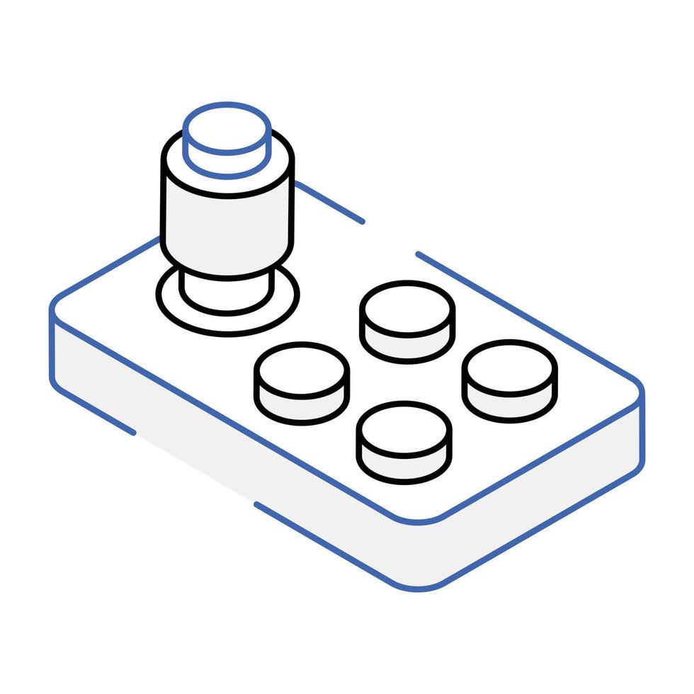 icono de contorno de moda de joypad vector