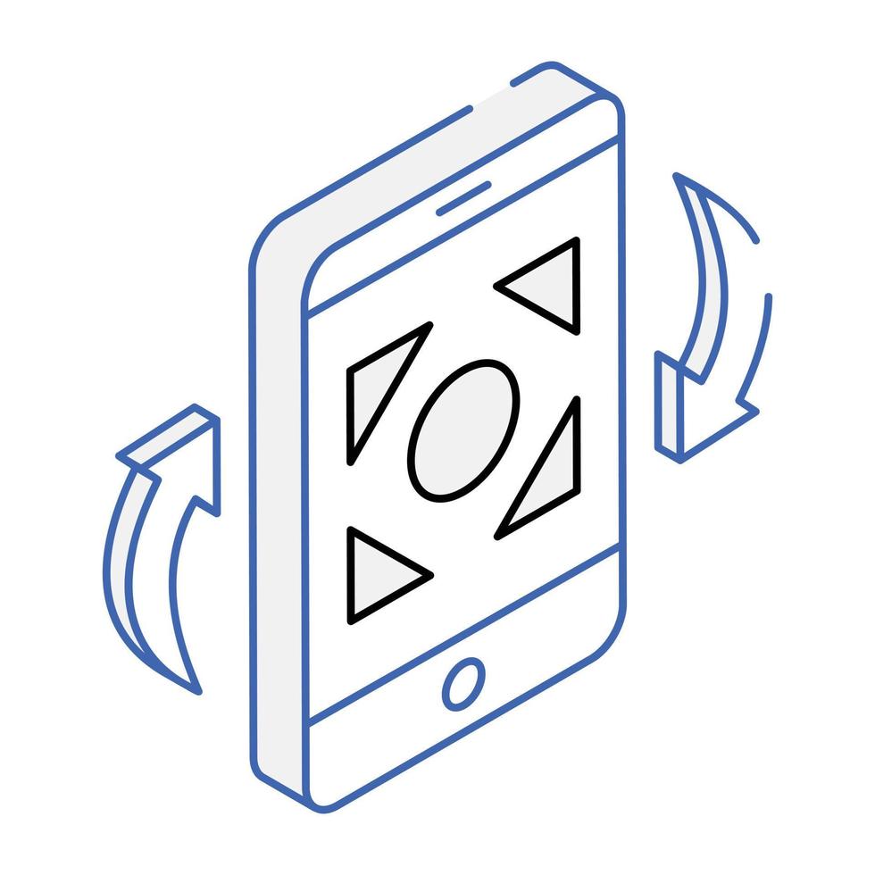 A mobile photography isometric icon vector