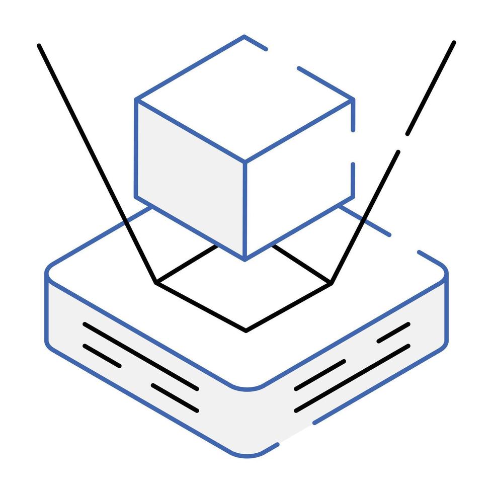 An icon of hologram isometric vector
